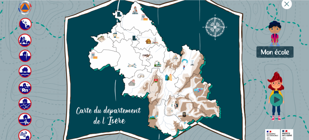 Carte de l'Isère - risques naturels