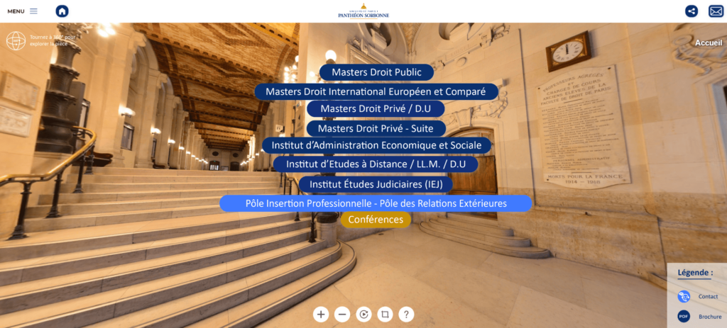 Immersion virtuelle sur un campus 360°